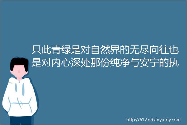 只此青绿是对自然界的无尽向往也是对内心深处那份纯净与安宁的执着追求